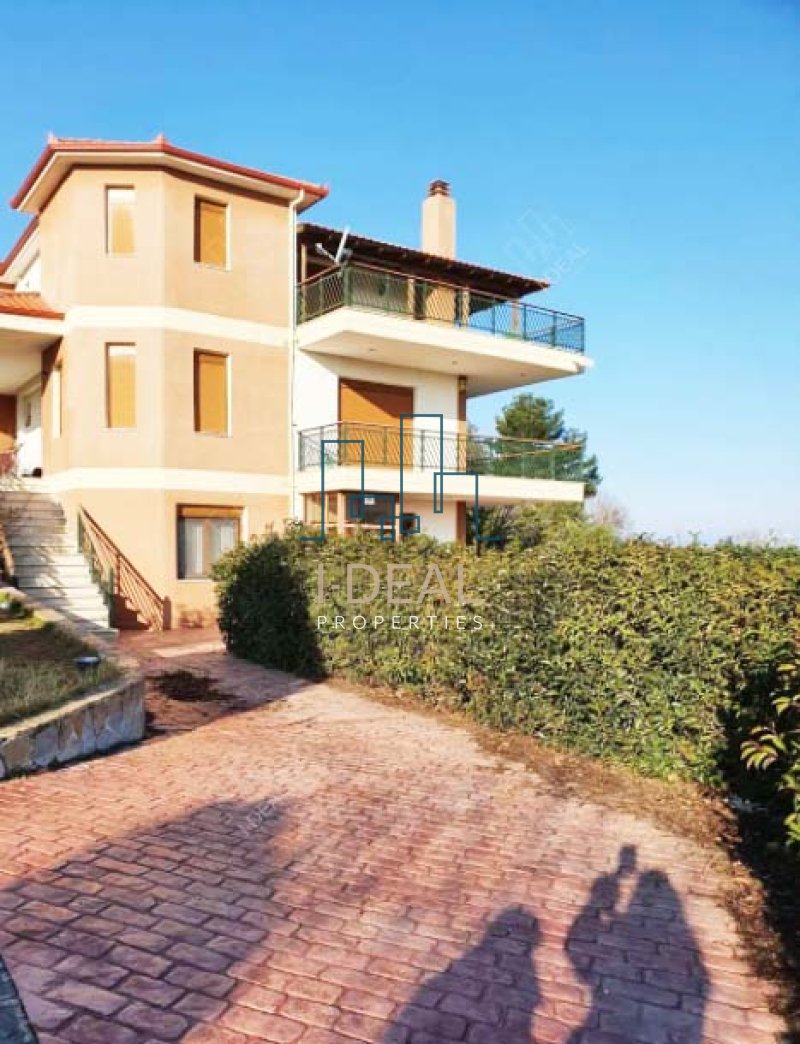 Luxus-Villa auf einem Grundstück mit Panoramablick auf das Meer | Ano Peraia, Thessaloniki